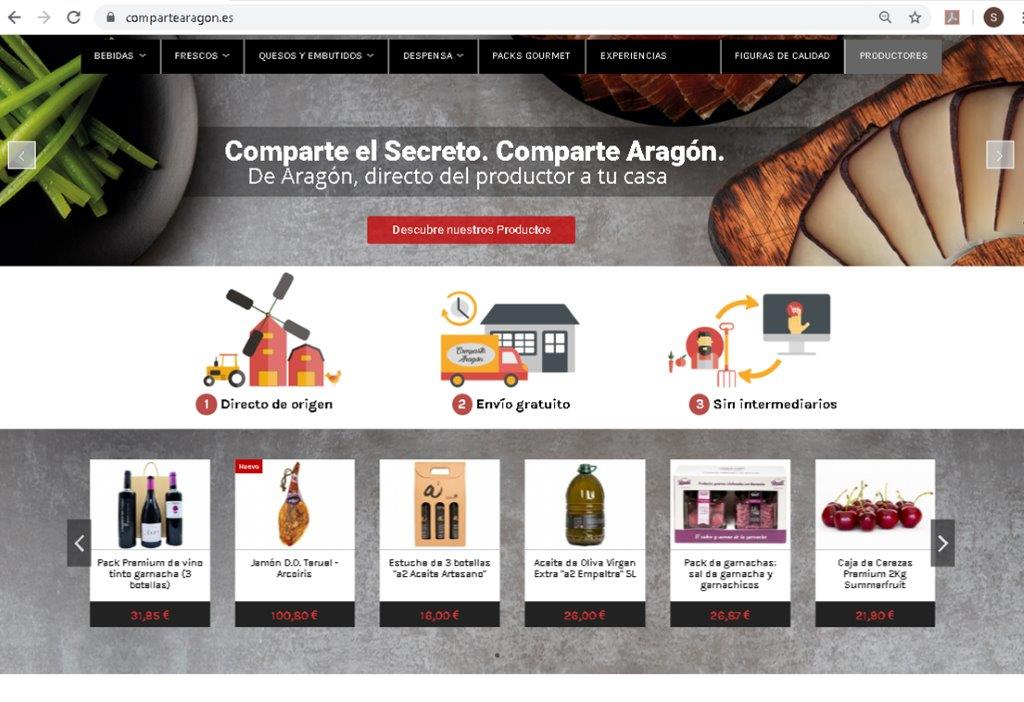 La tienda online www.compartearagon.es supera los 100 productos