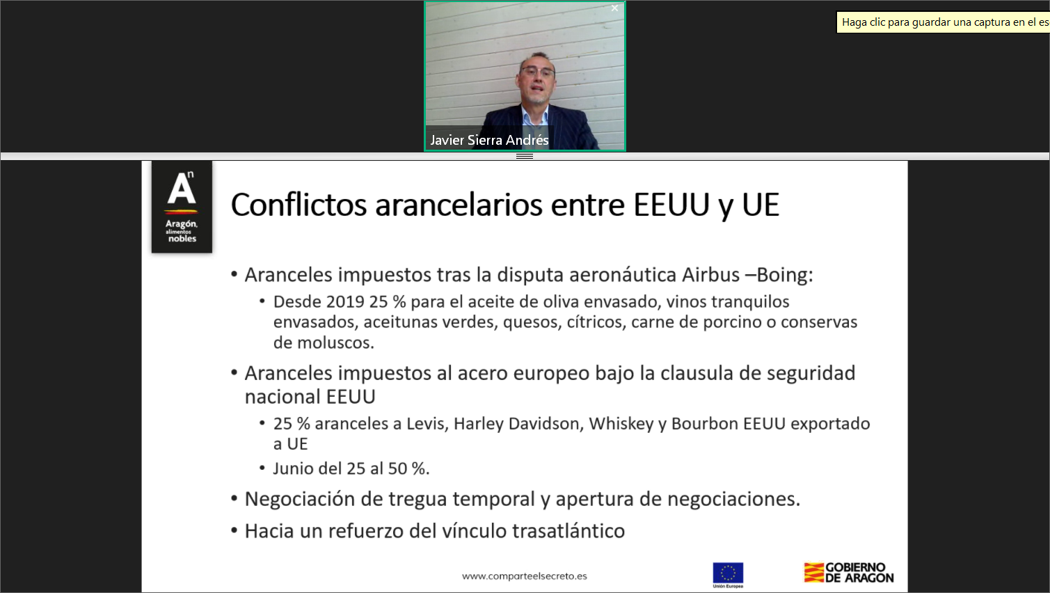 Webinar: “Perspectivas y Retos Comerciales para el Sector Agroalimentario Aragonés”