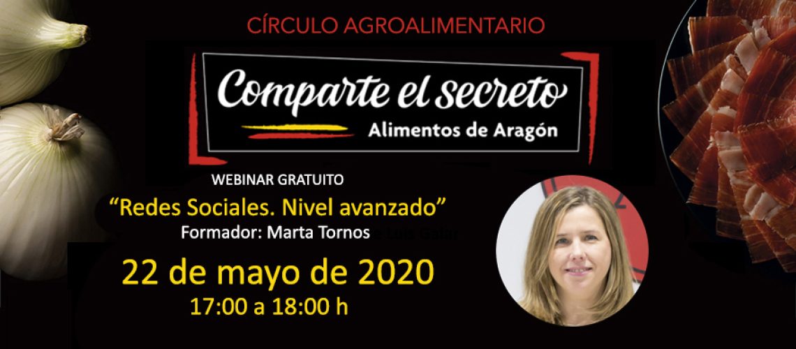 Webinar Redes Sociales nivel avanzado impartido por Marta Tornos