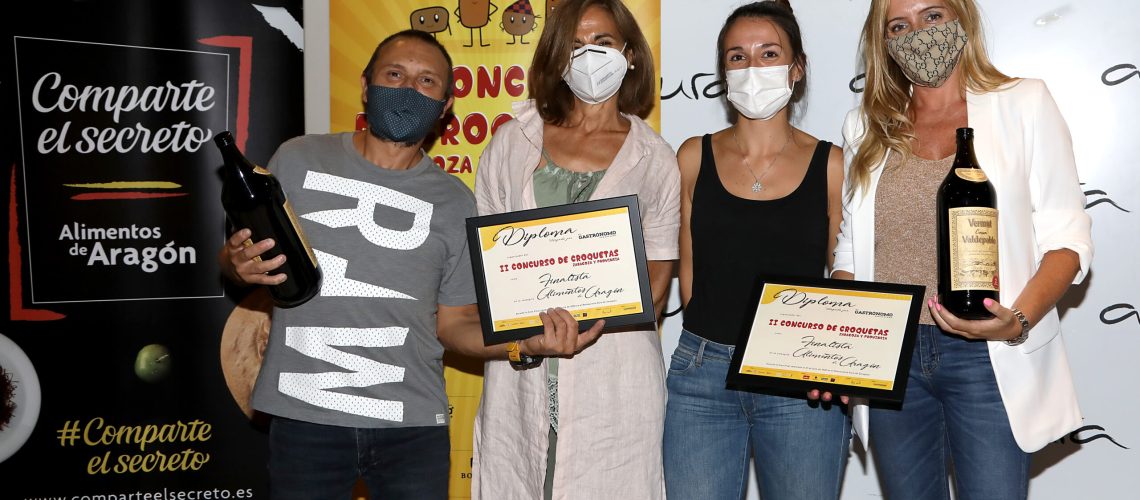 Ganador y finalistas de la mejor croqueta elaborada con alimentos de Aragón